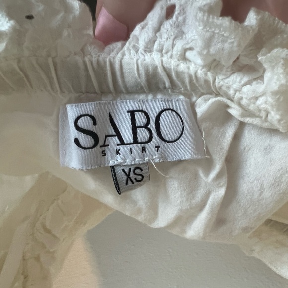 SABO white eyelet crop top - Picture 3 of 4